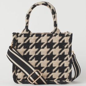 H&M Houndstooth Mini Tote Bag